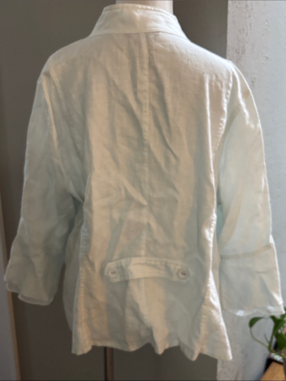 Multiples White Ruffle-Front Button Jacket - Picture 4 of 5